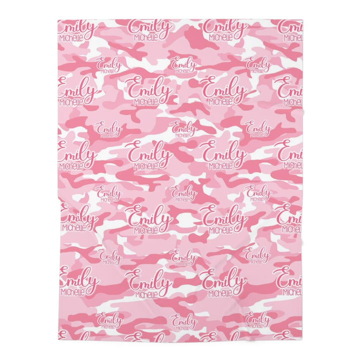 Personalized Pink Camo Swaddle Blanket - Easy Basic Creations