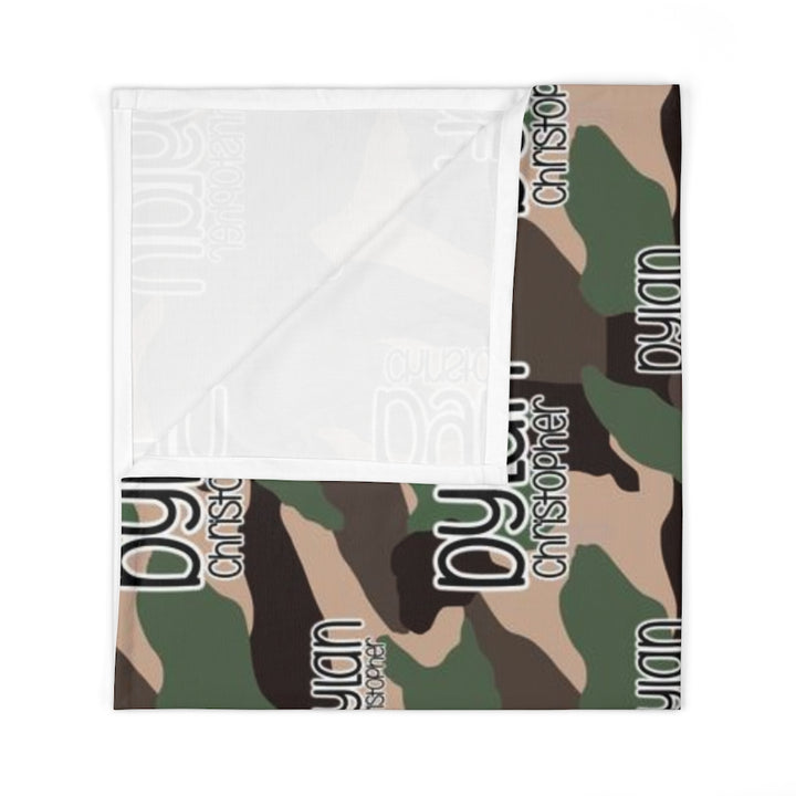 Personalized Green Camo Swaddle Blanket Easy Basic Creations