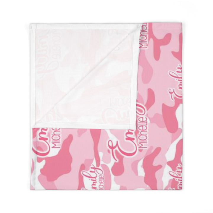 Personalized Pink Camo Swaddle Blanket - Easy Basic Creations