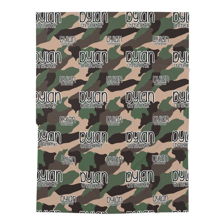 Personalized Green Camo Swaddle Blanket Easy Basic Creations