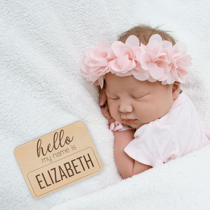 Hello My Name Is Baby Name Tag - Easy Basic Creations