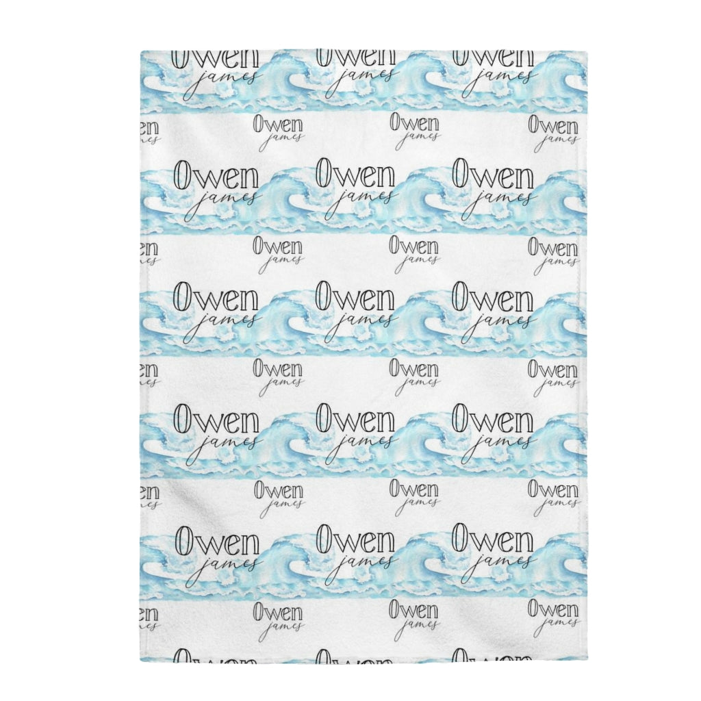 Ocean Waves Custom Name Blanket - Easy Basic Creations