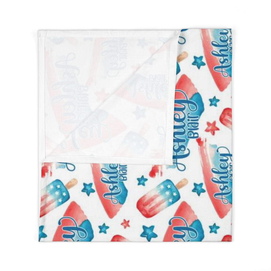 Personalized 4th of July Popsicle Swaddle Blanket Easy Basic Creations