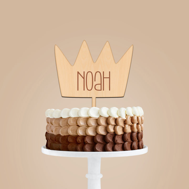 Personalized Crown Cake Topper - Easy Basic Creations