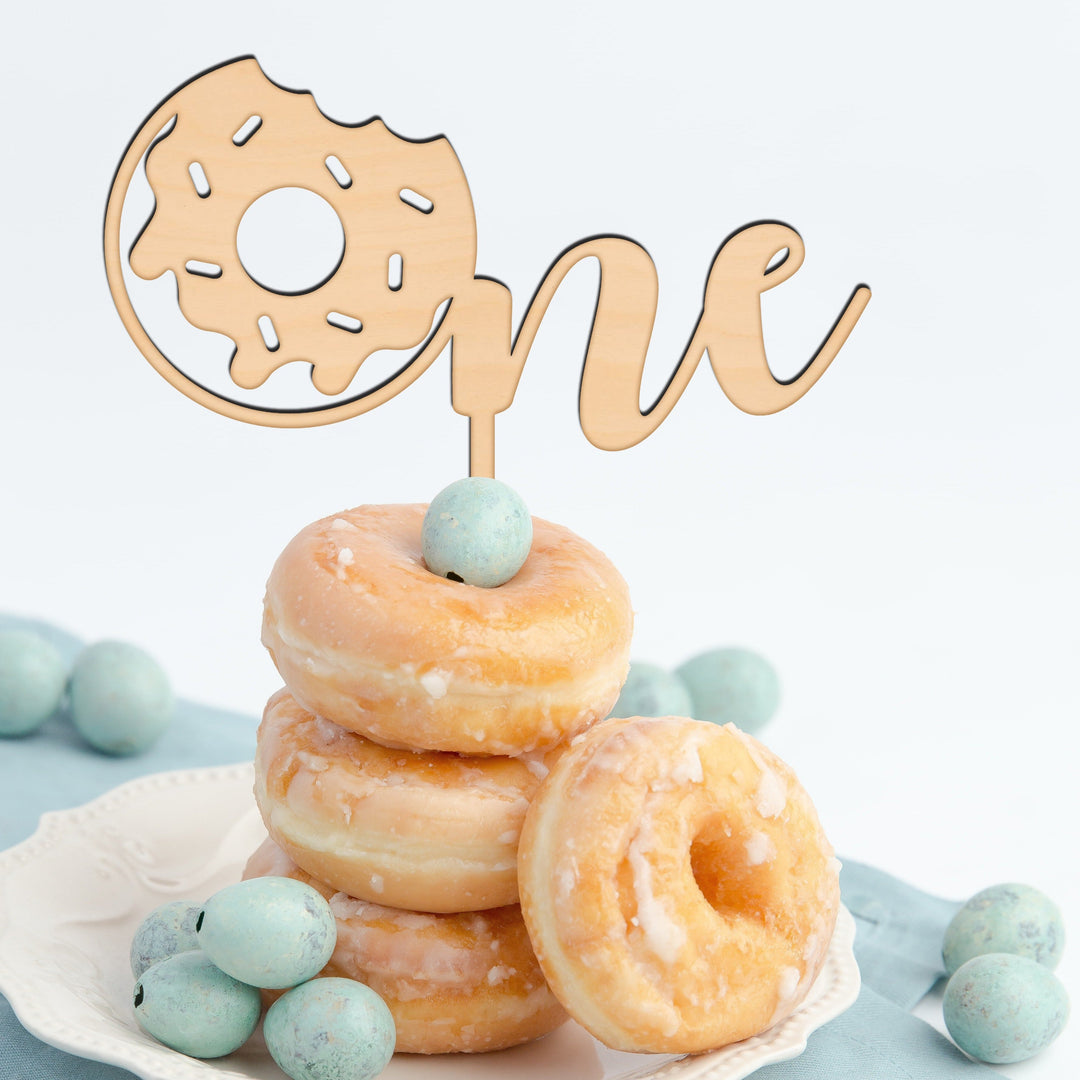 Donut One Cake Topper - Easy Basic Creations