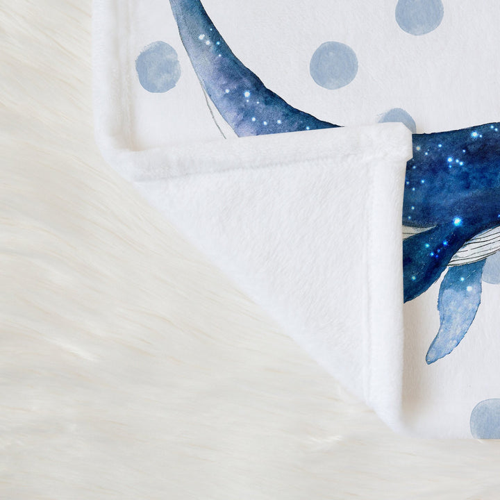 Galaxy Whales Custom Name Blanket Easy Basic Creations