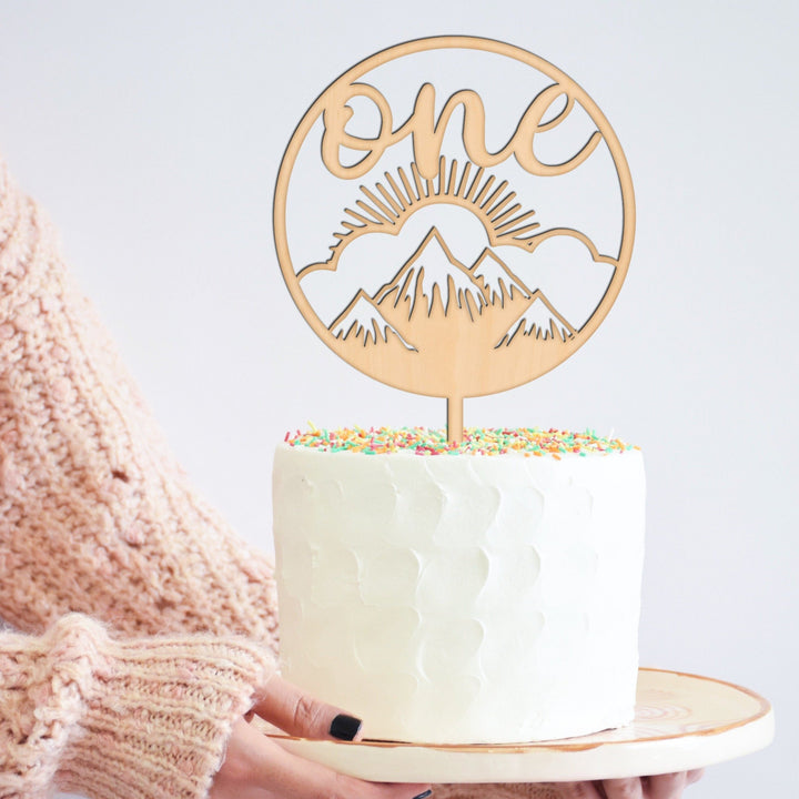 Mountain One Cake Topper - Easy Basic Creations