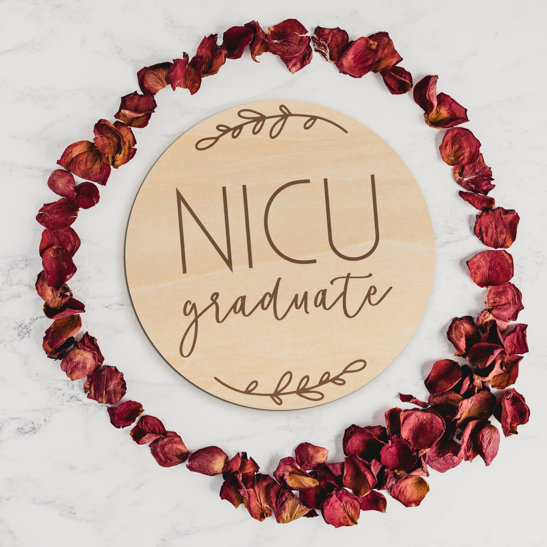 NICU Graduate Wood Round - Easy Basic Creations