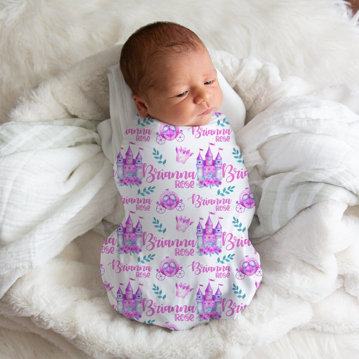 Personalized Princess Swaddle Blanket Easy Basic Creations