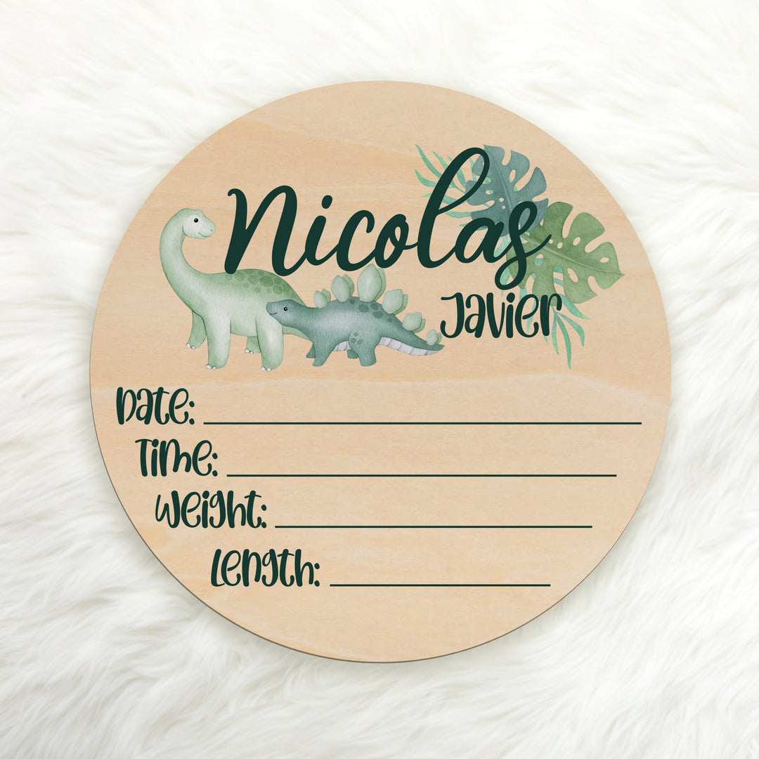 Sage Dinosaur Birth Stat Sign Easy Basic Creations