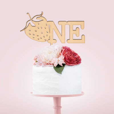 Strawberry One Cake Topper - Easy Basic Creations