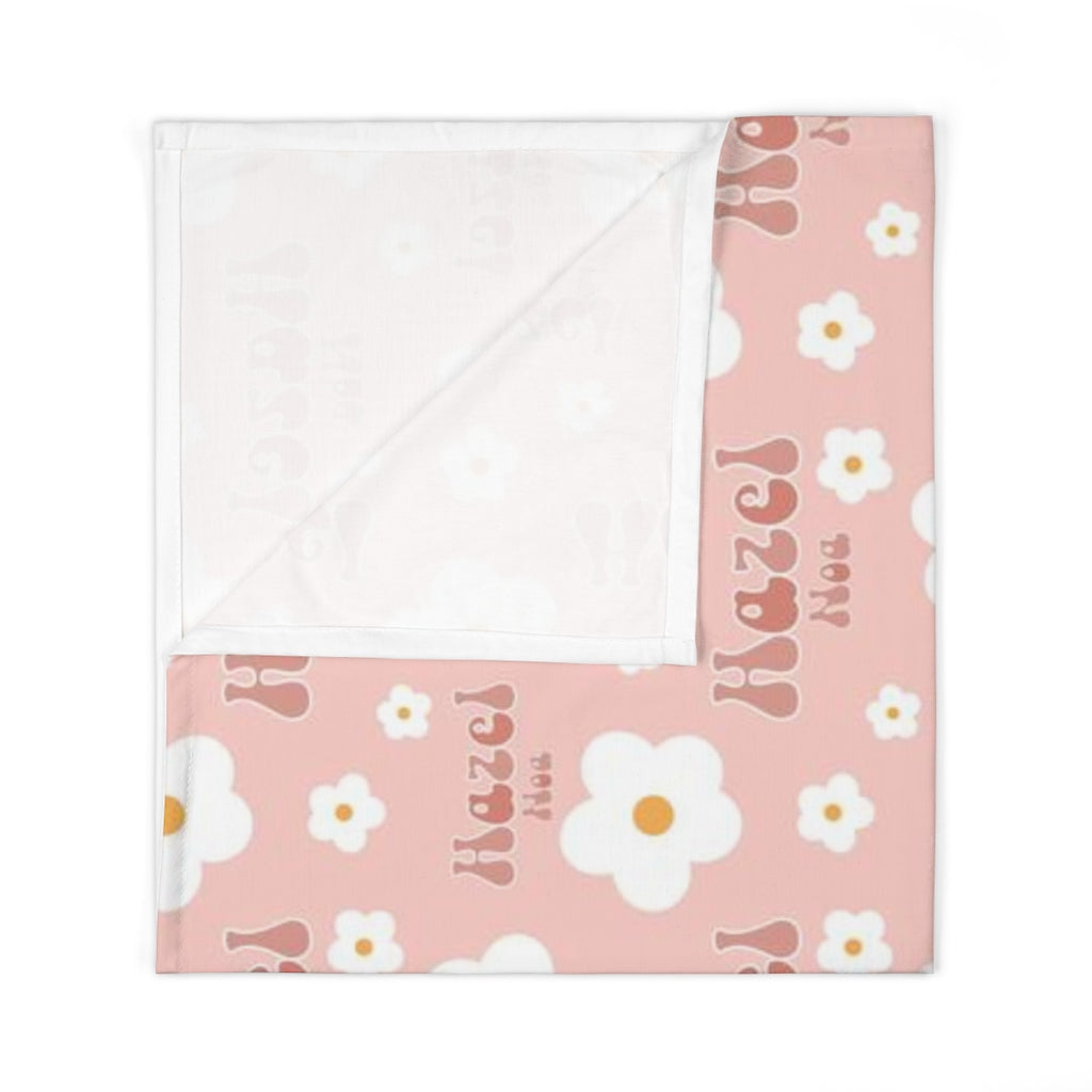 Pink Daisy Swaddle Blanket Easy Basic Creations