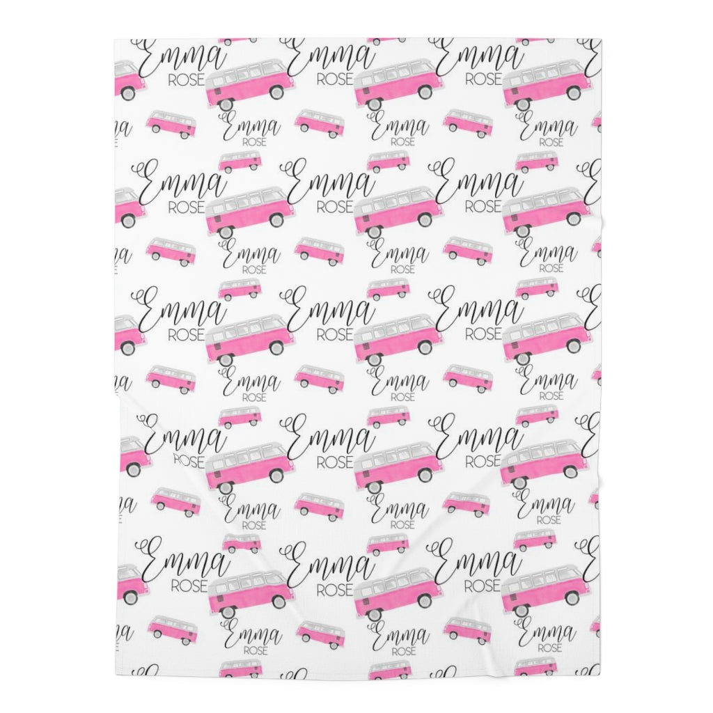 Personalized Hippie Van Swaddle Blanket Printify