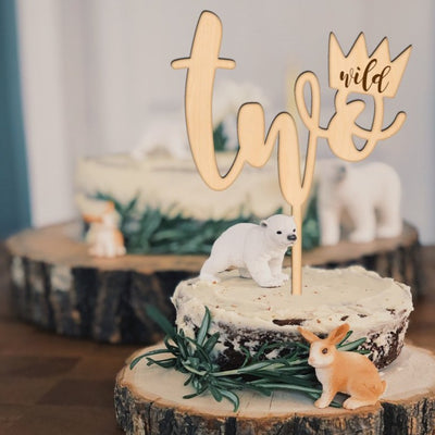 Two Wild Wood Cake Topper - Easy Basic Creations