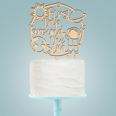 First Trip Around The Sun Cake Topper - Easy Basic Creations