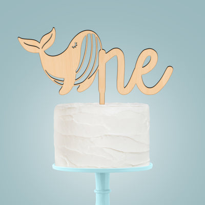 Whale One  Cake Topper - Easy Basic Creations