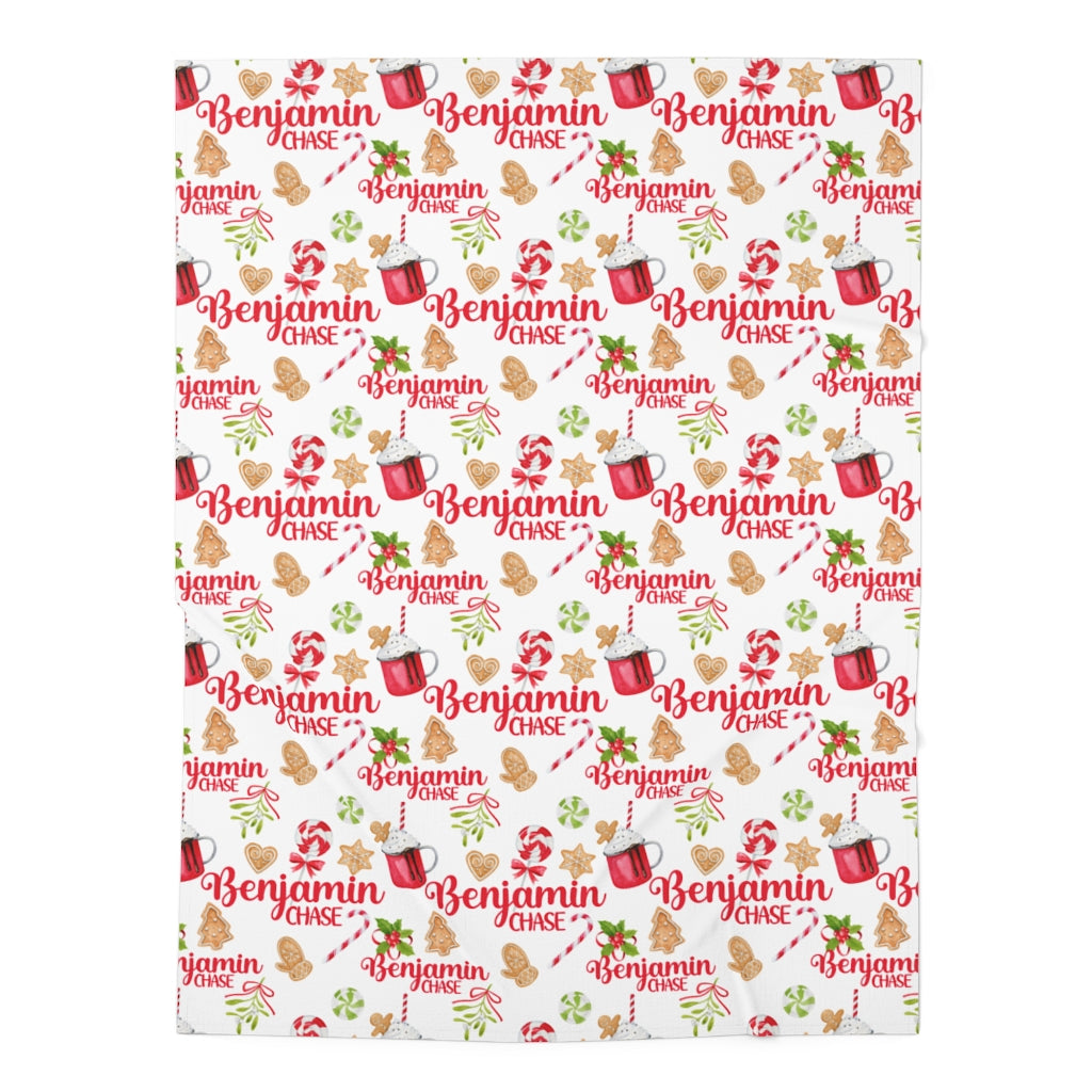 Personalized Christmas Cheer Swaddle Blanket - Easy Basic Creations