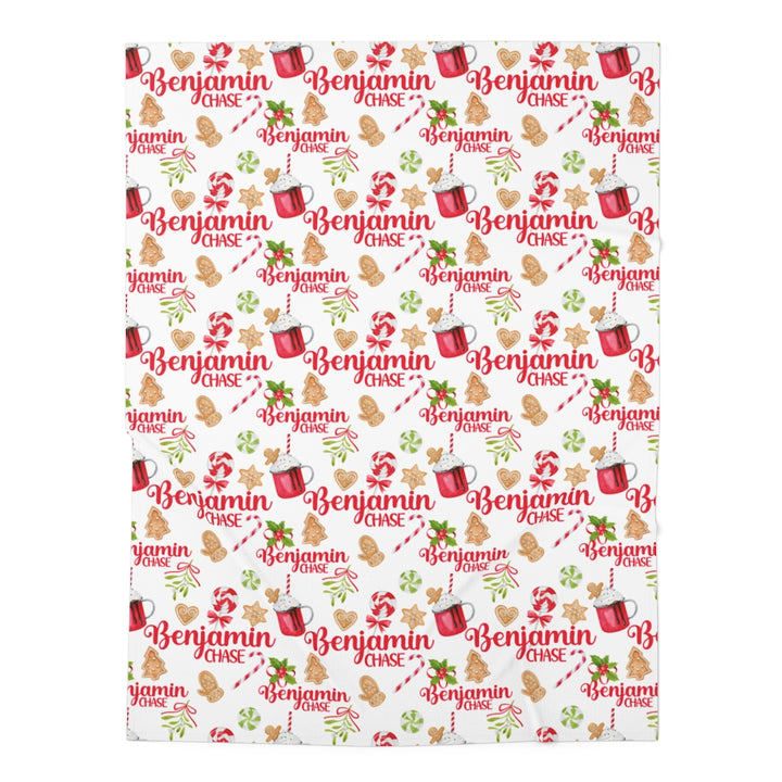 Personalized Christmas Cheer Swaddle Blanket - Easy Basic Creations