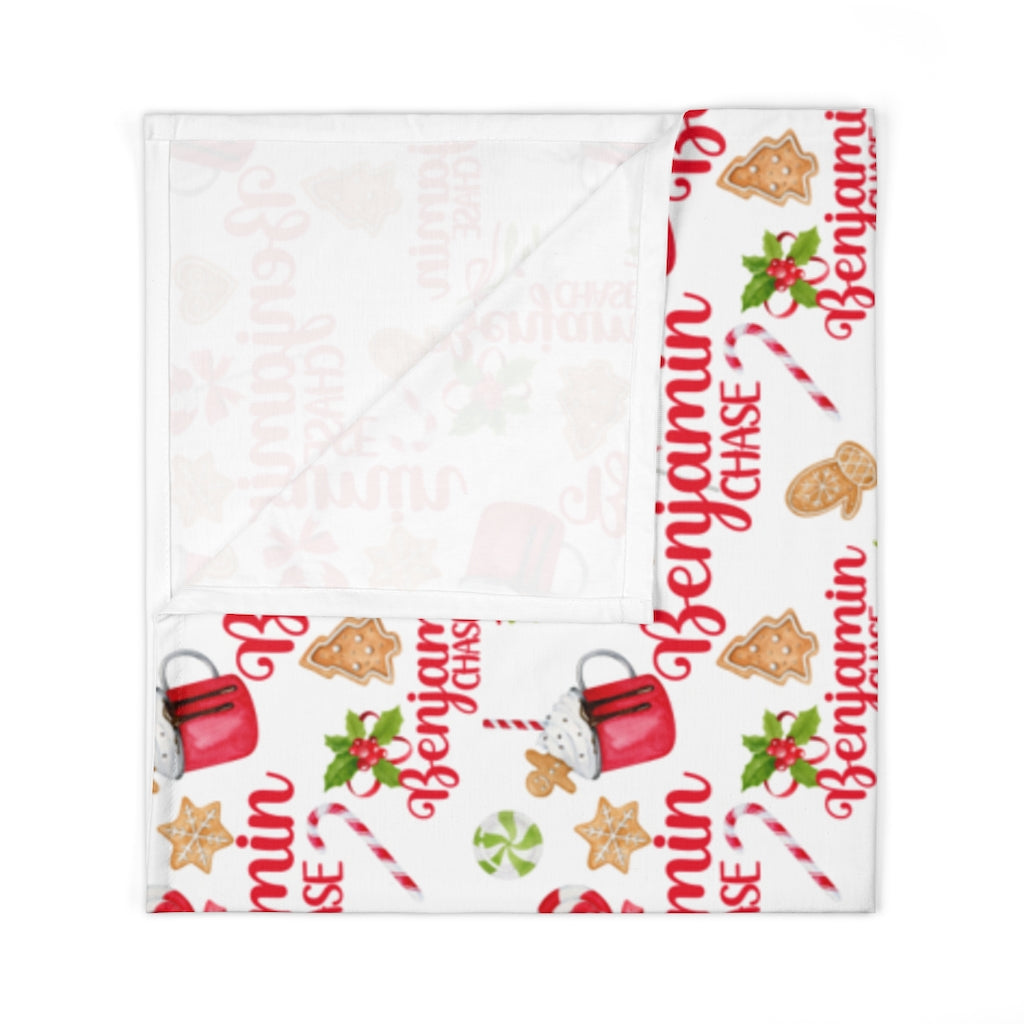 Personalized Christmas Cheer Swaddle Blanket - Easy Basic Creations