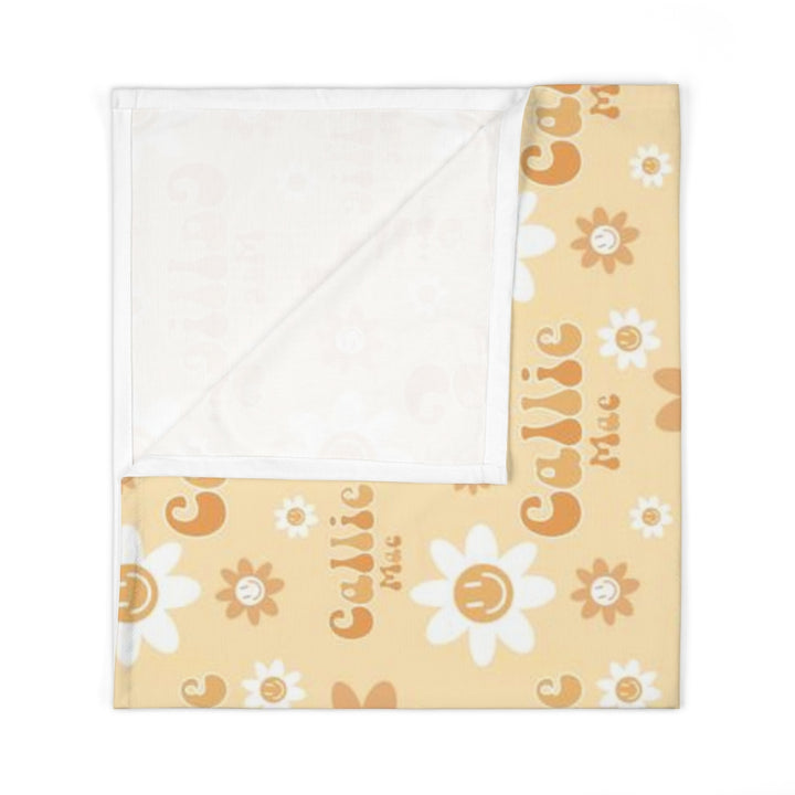 Personalized Groovy Daisy Swaddle Blanket Easy Basic Creations