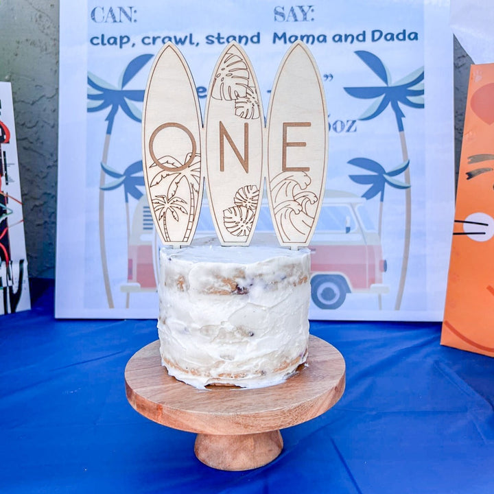 Surfboard One Cake Topper - Easy Basic Creations